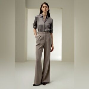 Lilysilk Subtle Flare Trousers Clay 2 NWT